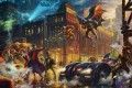 Le chevalier noir sauve le film hollywoodien de Gotham City Thomas Kinkade